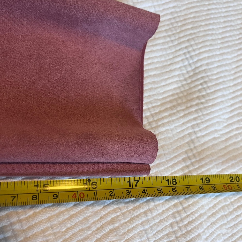 Philosophy Pink Faux Suede Open Front Coat Modern Minimalist Design (M) - Picture 12 of 12